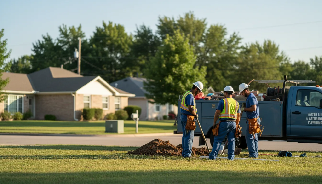 Residential water line and bathroom plumbing service in Guntown, MS